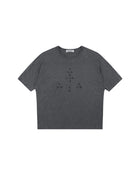Sankuanz Monogram Print Short-Sleeve Tee Black