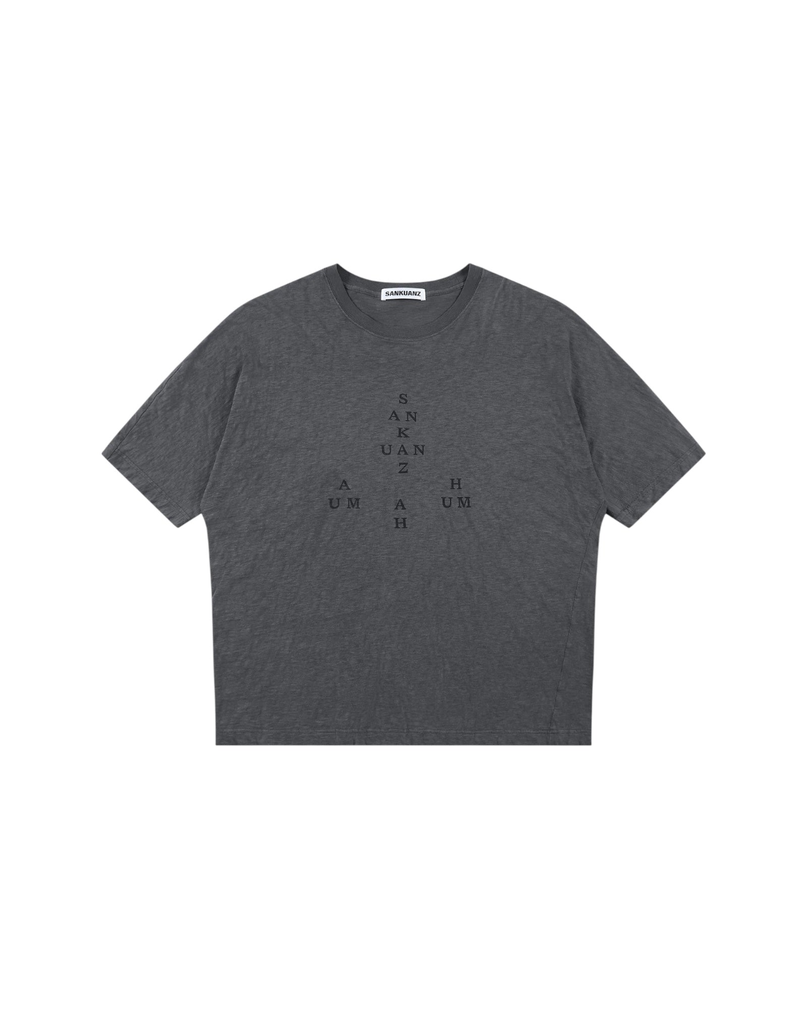 Sankuanz Monogram Print Short-Sleeve Tee Black