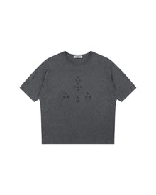 Sankuanz Monogram Print Short-Sleeve Tee Black