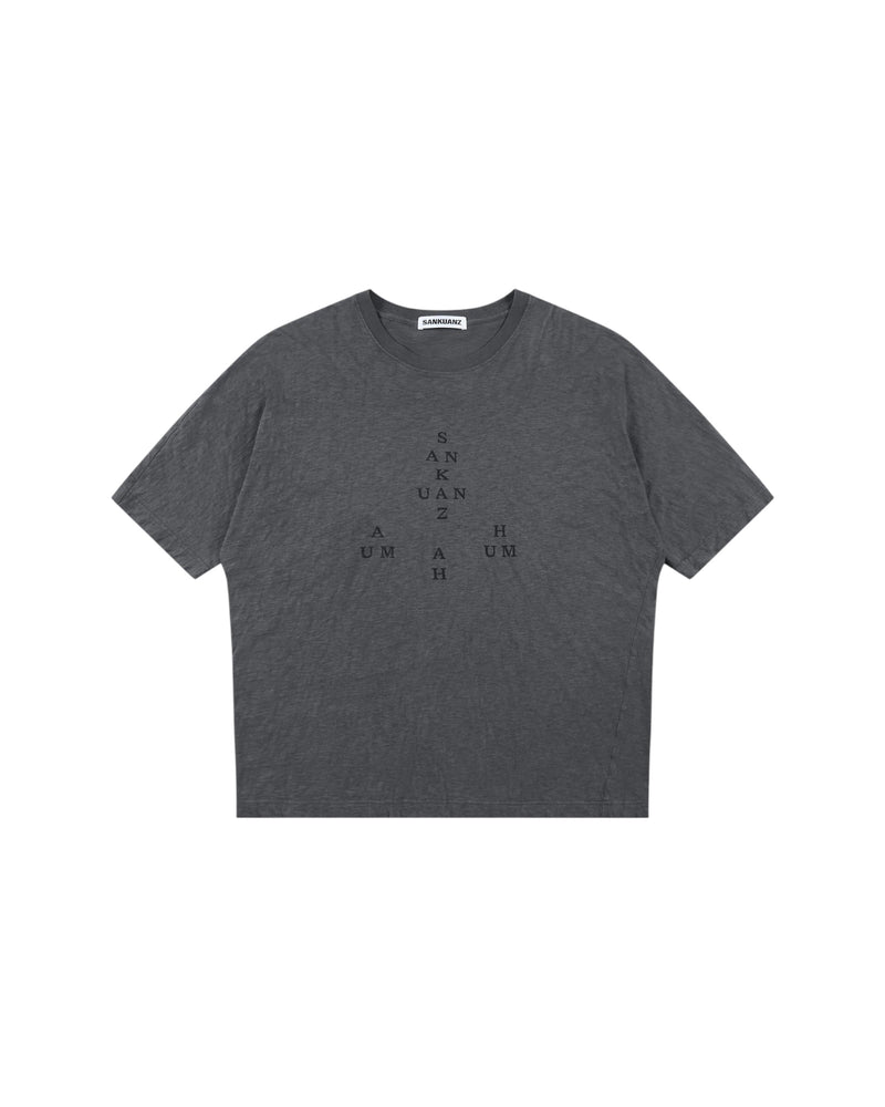 Sankuanz Monogram Print Short-Sleeve Tee Black