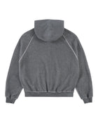 Sankuanz Monogram Print Reversible Zip Hoodie Grey
