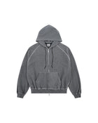 Sankuanz Monogram Print Reversible Zip Hoodie Grey