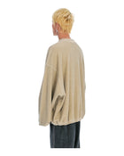 Sankuanz “Nalamda” Print Reversible Crewneck Sweatshirt Beige