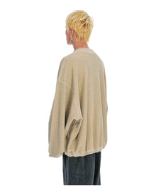 Sankuanz “Nalamda” Print Reversible Crewneck Sweatshirt Beige