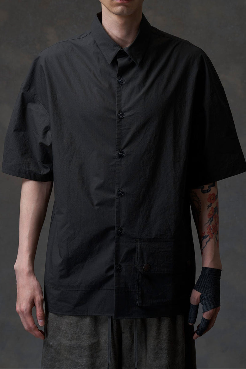 Devoa Hybrid Short Sleeve Shirt Black