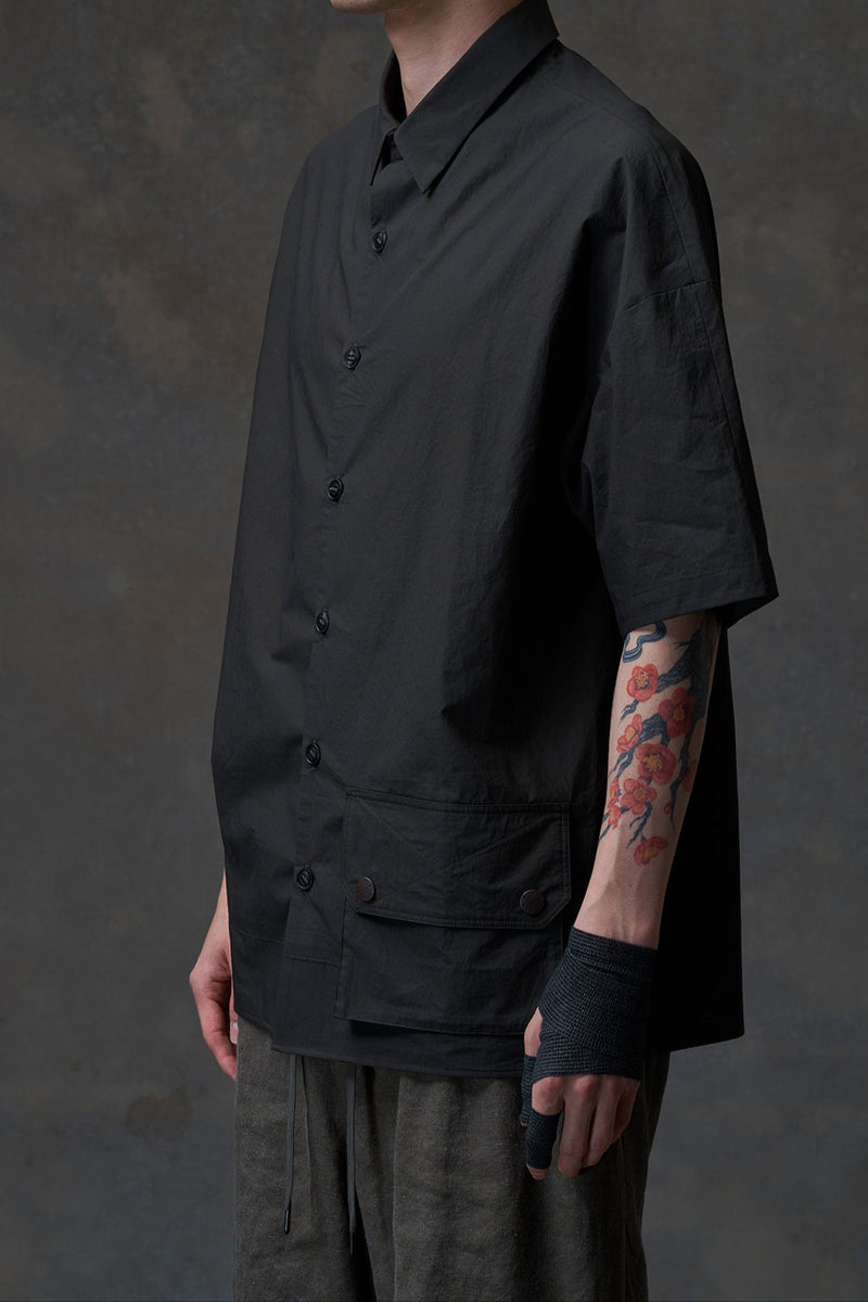 Devoa Hybrid Short Sleeve Shirt Black
