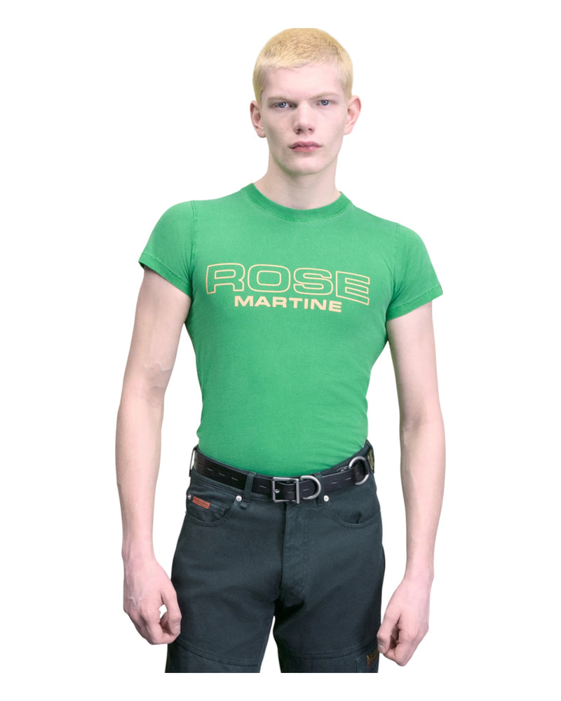 Martine Rose Shrunken  T-shirt Green Rose Martine