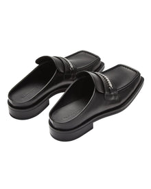 Martine Rose Square Toe Mule Black