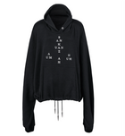 Sankuanz Logo Drawstring Hem Hoodie Black