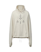 Sankuanz Logo Drawstring Hem Hoodie White