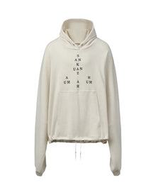 Sankuanz Logo Drawstring Hem Hoodie White