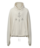 Sankuanz Logo Drawstring Hem Hoodie White