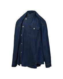 Sankuanz Deconstructed Asymmetrical Denim Shirt