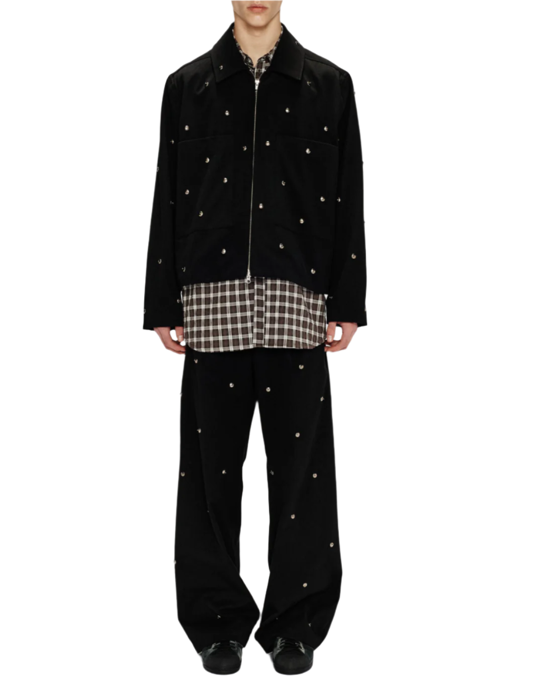 Song for the Mute Bead Cropped Patch Pocket Jacket Black