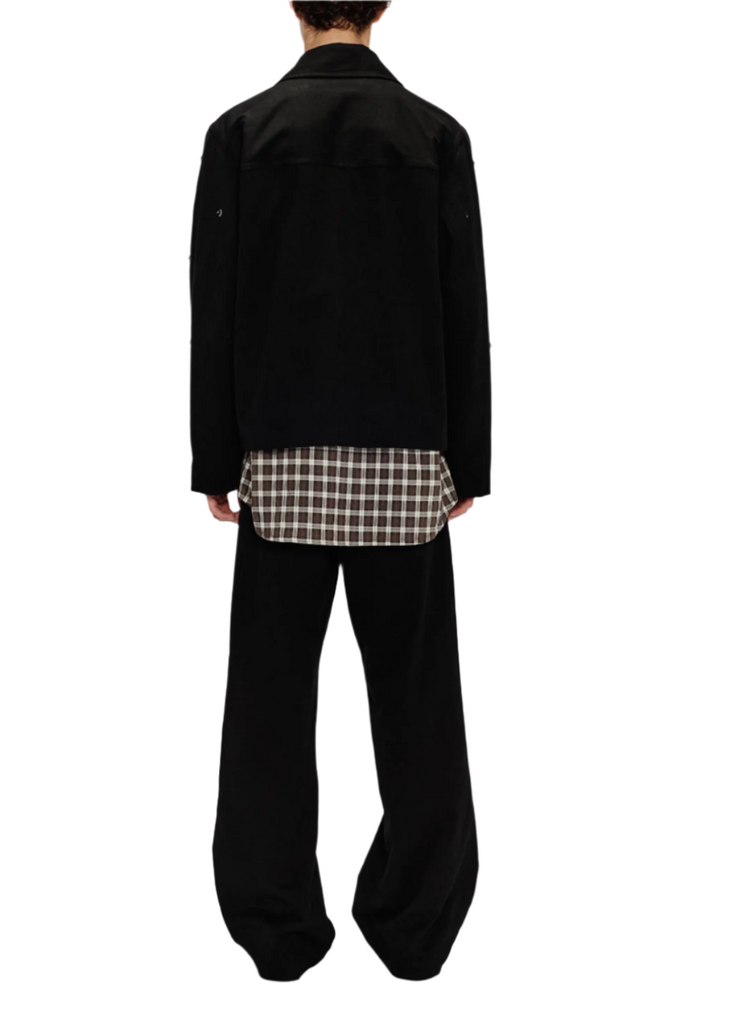 Song for the Mute Bead Cropped Patch Pocket Jacket Black