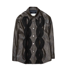 Song for the Mute Applique Shirt Jacket Dark Brown
