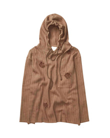 Song for the Mute Daisy Raw Patch Pocket Hoodie Sand