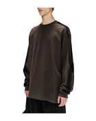 Song for the Mute Applique Oversized Crewneck Pullover Washed Black