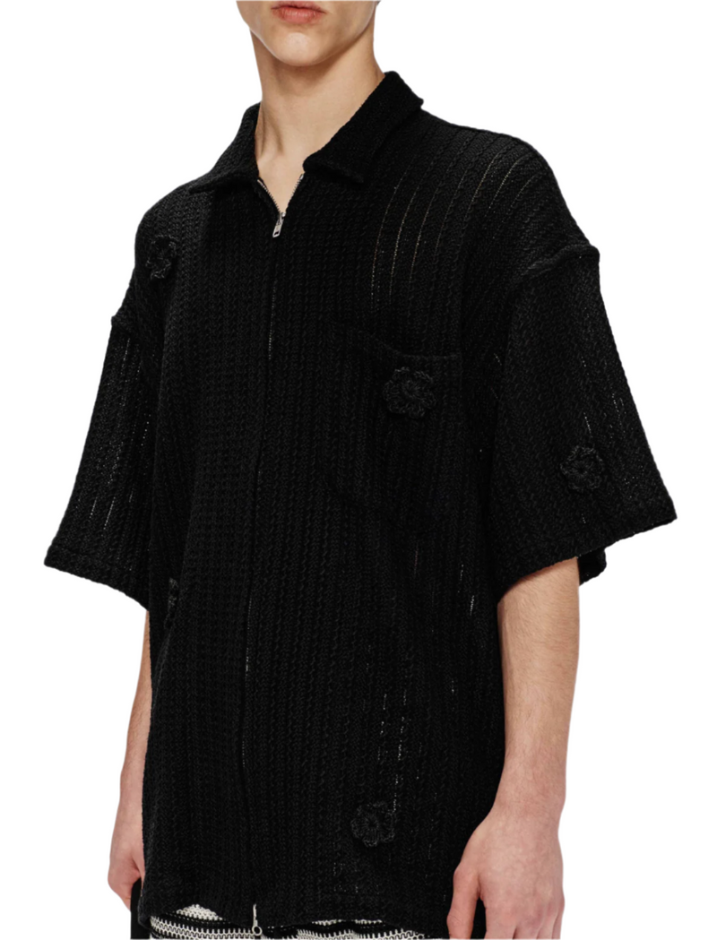 Song for the Mute Daisy Zip Up Gym Shirt Black