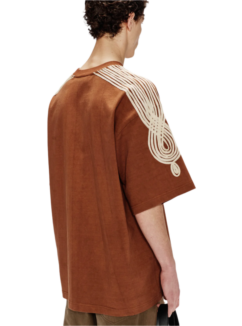 Song for the Mute Applique Gym Tee Brown