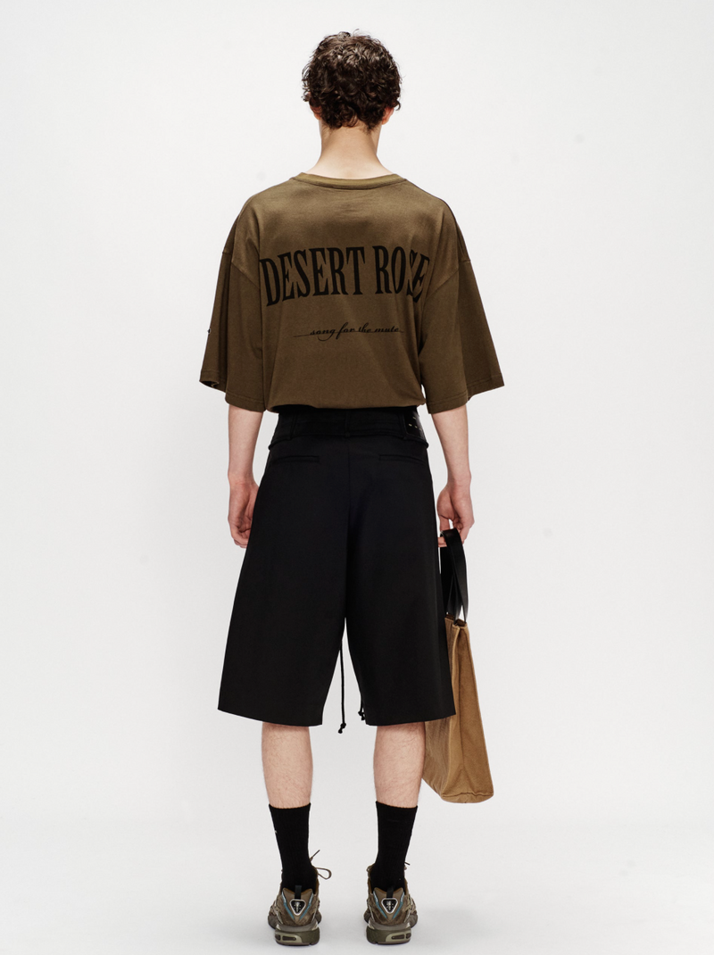 Song for the Mute Double Pleated Shorts Black
