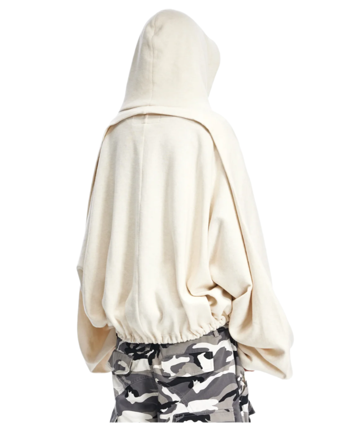 Sankuanz Logo Drawstring Hem Hoodie White