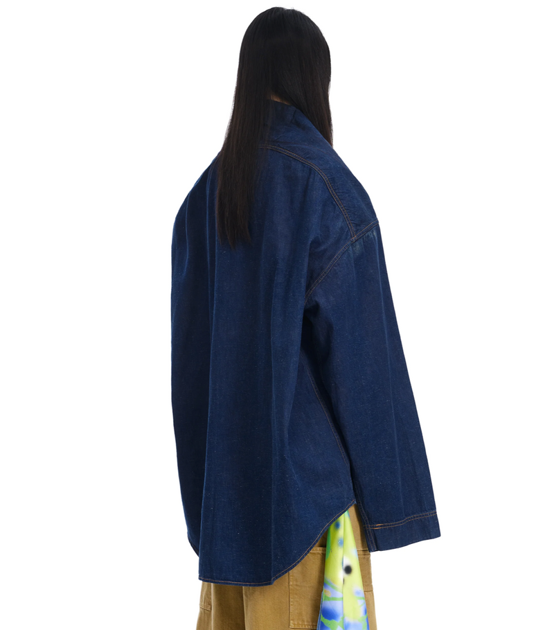 Sankuanz Deconstructed Asymmetrical Denim Shirt