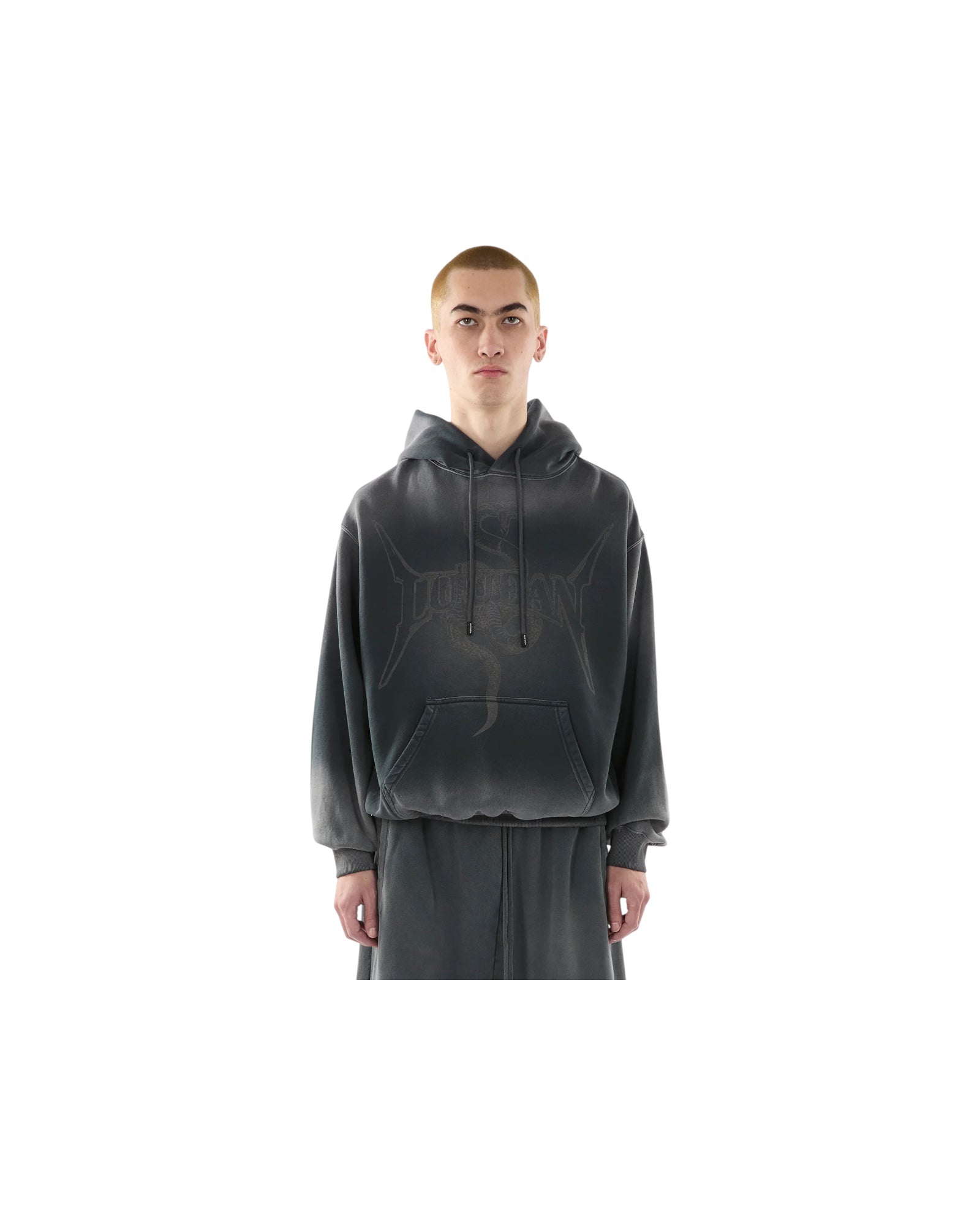 Luu Dan Slouch Hoodie Metal Snake / Black Smoke