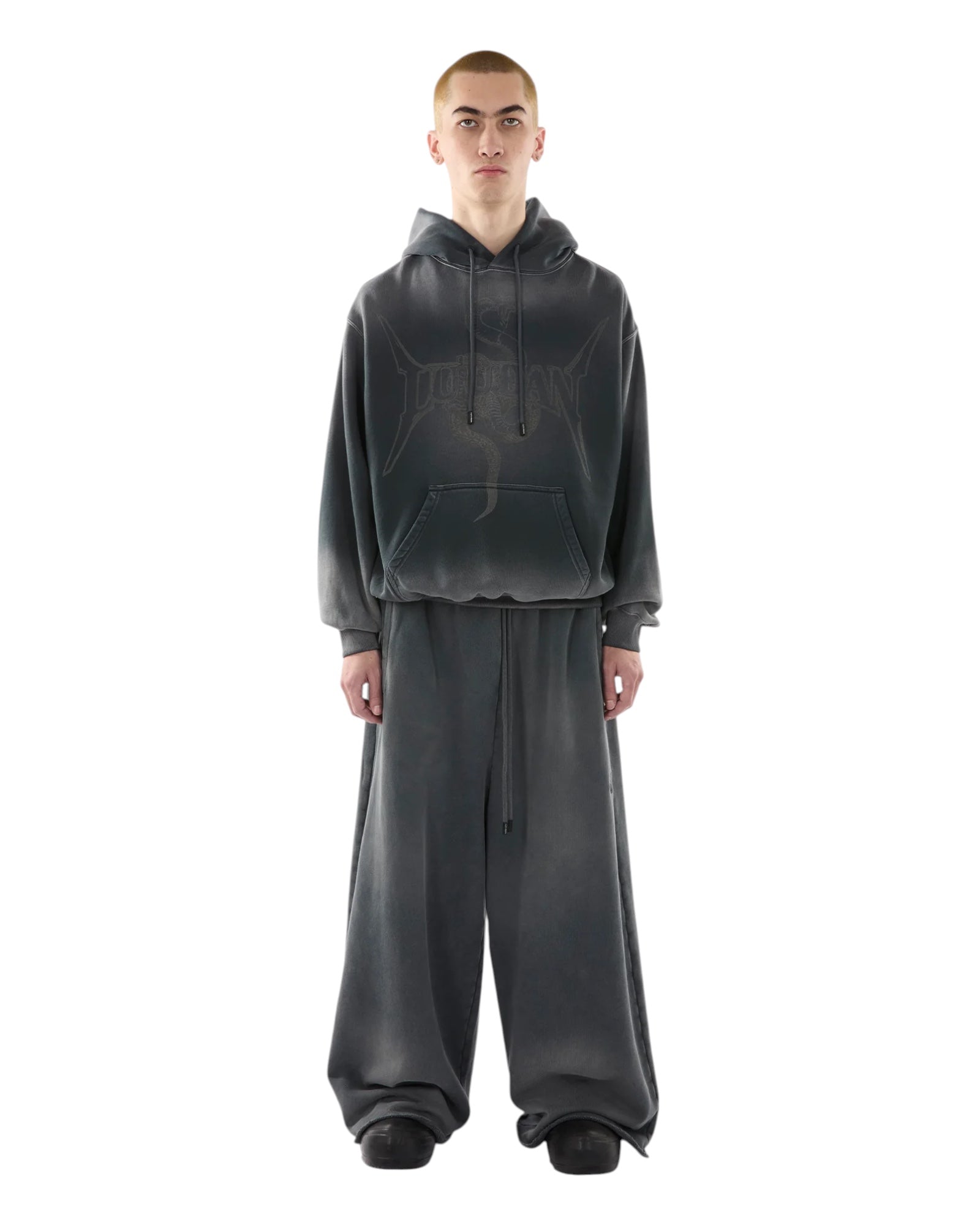 Luu Dan Slouch Hoodie Metal Snake / Black Smoke