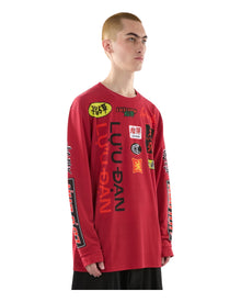 Luu Dan Oversized Long Sleeve Tee Motocross / Blood Red