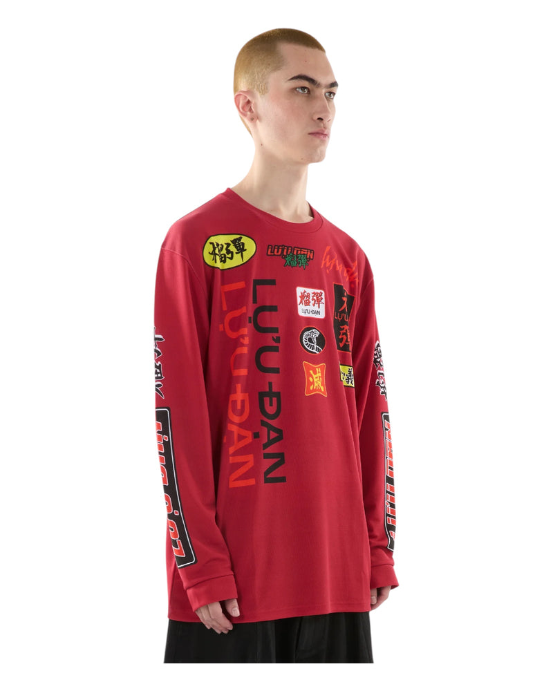 Luu Dan Oversized Long Sleeve Tee Motocross / Blood Red