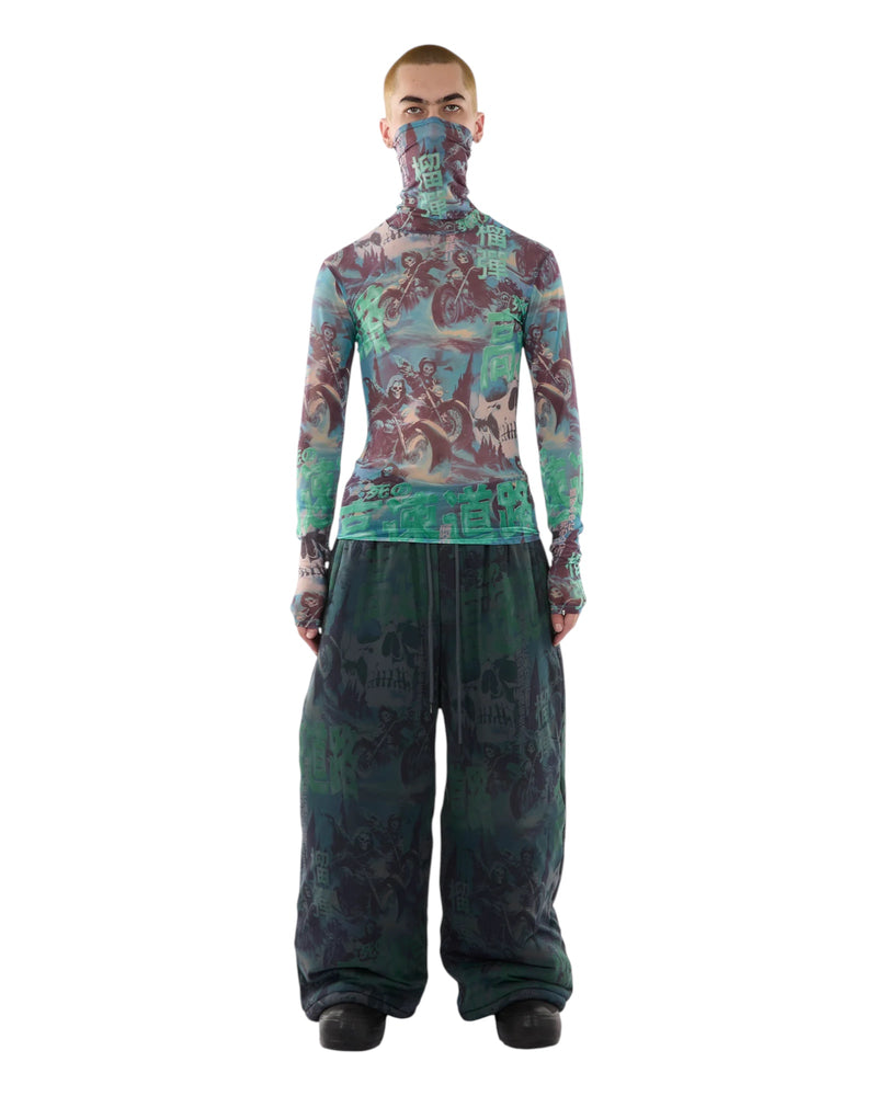 Luu Dan Masked Mesh Top Scenic Ghost Rider