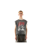 Luu Dan Wadded Sleeveless Tee Ghost Riders Red / Dark Smoke