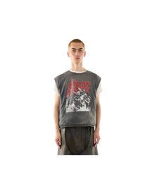 Luu Dan Wadded Sleeveless Tee Ghost Riders Red / Dark Smoke