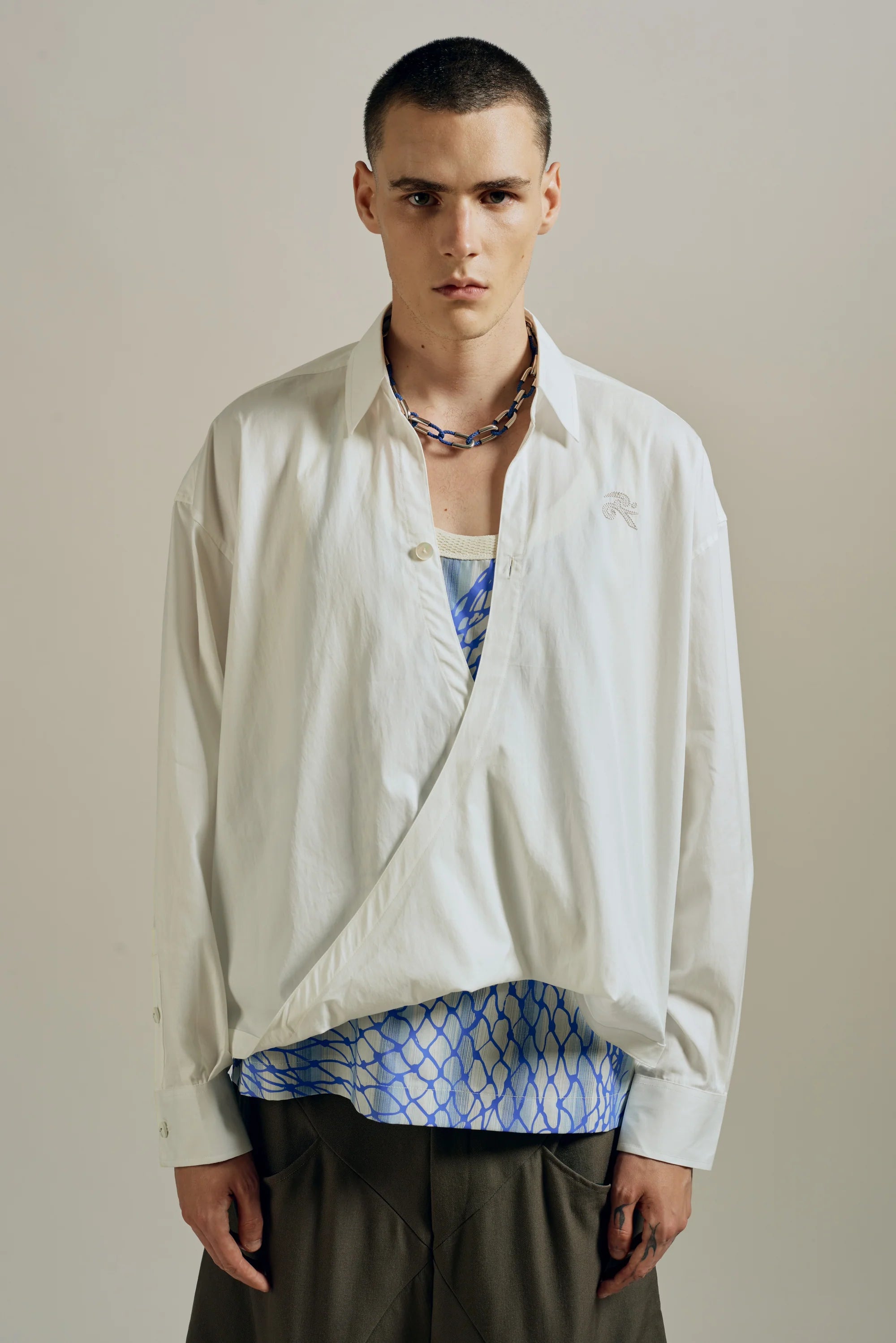 Namesake Todd Twist Standard Shirt White