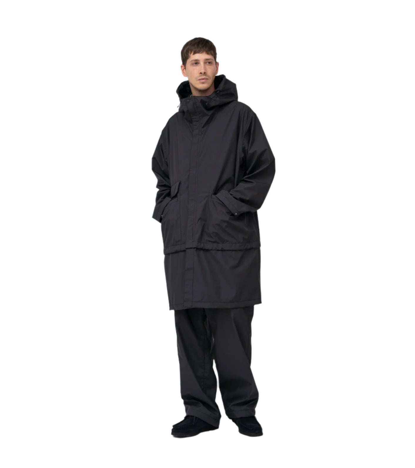 Nanamica 3L PERTEX SHIELD 2Way Travel Coat Black