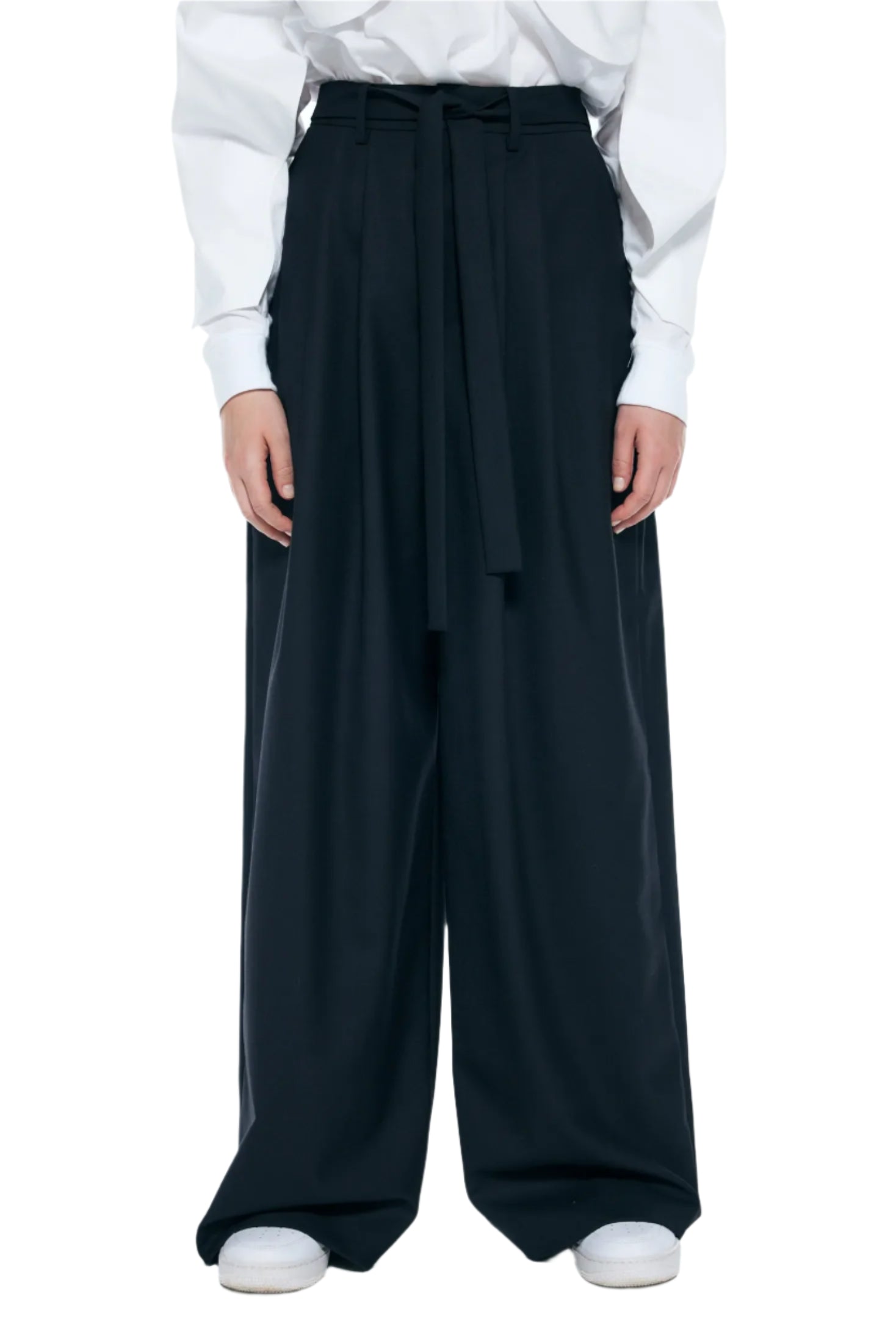Enfold Tucked Wide Pants Black