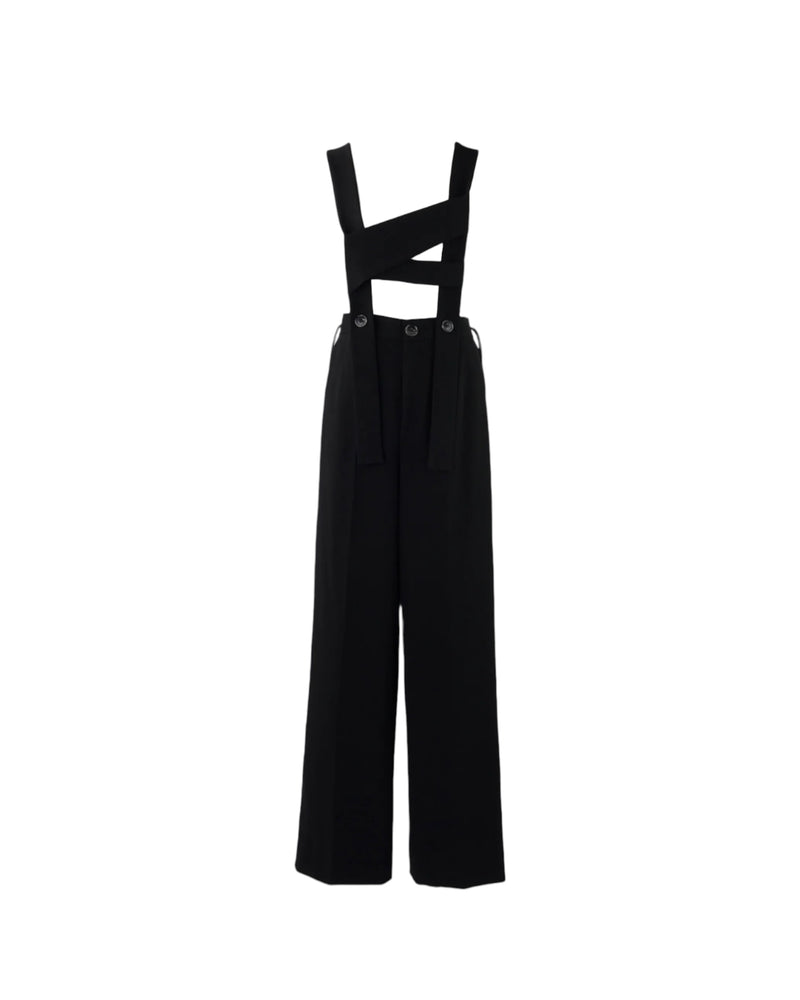 Enfold Wide Salopette Black