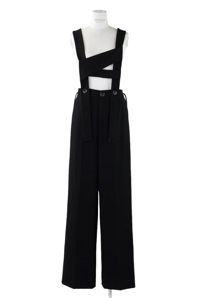 Enfold Wide Salopette Black