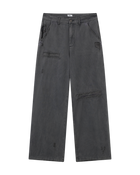 DRIFTA "Lowkey Flex" Distressed Washed Utility Cargo Pants Black