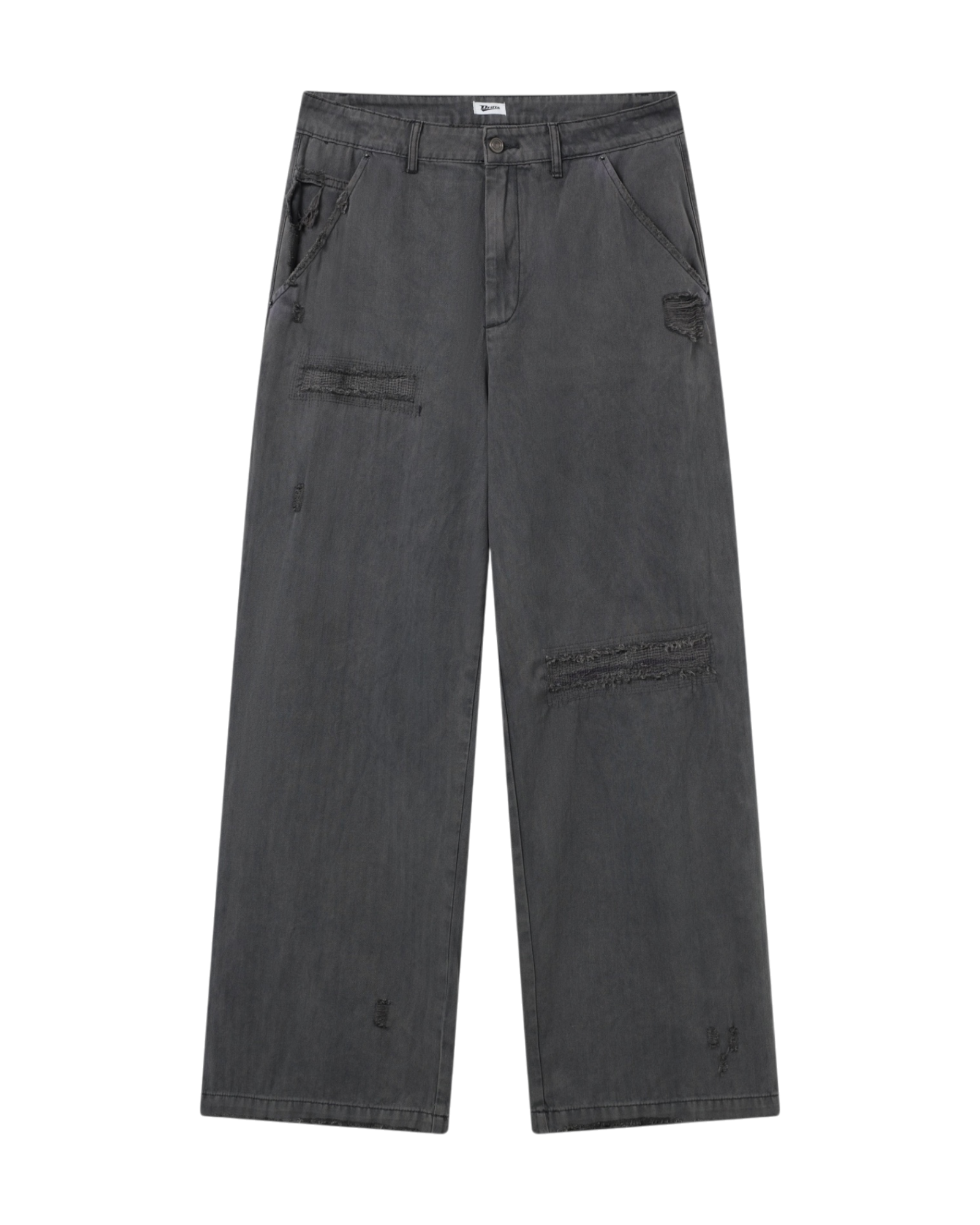 DRIFTA "Lowkey Flex" Distressed Washed Utility Cargo Pants Black