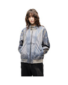 Jiyong Kim Sun-Bleached High Neck Blouson Blue