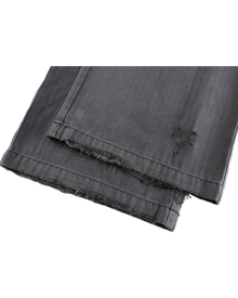 DRIFTA "Lowkey Flex" Distressed Washed Utility Cargo Pants Black