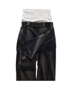 Jiyong Kim Sun-Bleached Double Front Wide Trousers Black