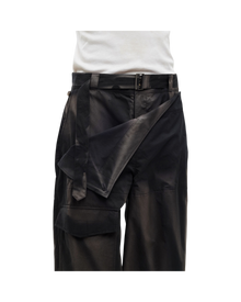 Jiyong Kim Sun-Bleached Double Front Wide Trousers Black