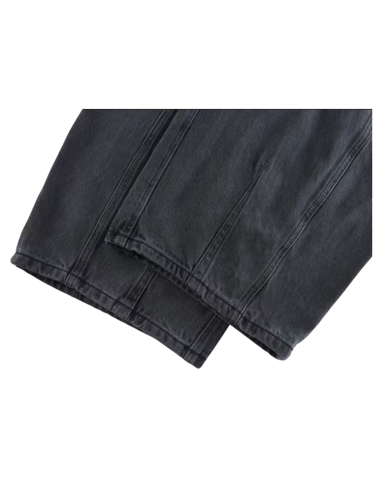 DRIFTA "Crescent Cut" Vintage Washed Curved Jeans Black
