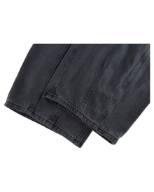 DRIFTA "Crescent Cut" Vintage Washed Curved Jeans Black