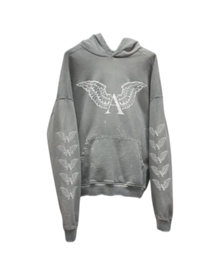 Alexander Digenova Logo Hoodie Thrashed Sky Blue