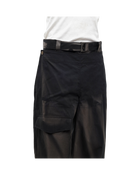 Jiyong Kim Sun-Bleached Double Front Wide Trousers Black