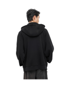 Jiyong Kim Asymmetric Zip-Up Hoodie Black